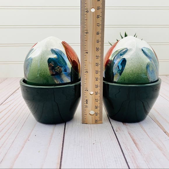 Helja Liukko-Sundstrom Arabia Ikikukka Red Tulip Trinket Box Jar Vintage Finland - Picture 10 of 11